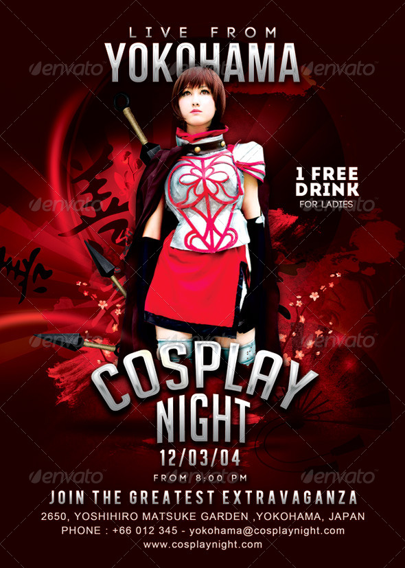 Cosplay Night Yokohama Flyer by n2n44 GraphicRiver